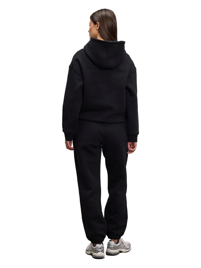 Atelier Club Plain Hoodie & Joggers Tracksuit Set Black