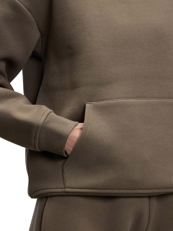 Atelier Club Plain Hoodie & Joggers Tracksuit Set Brown