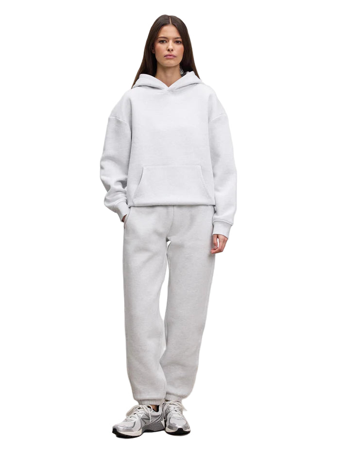 Atelier Club Plain Hoodie & Joggers Tracksuit Set Grey